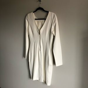BANANA REPUBLIC | white long sleeve dress